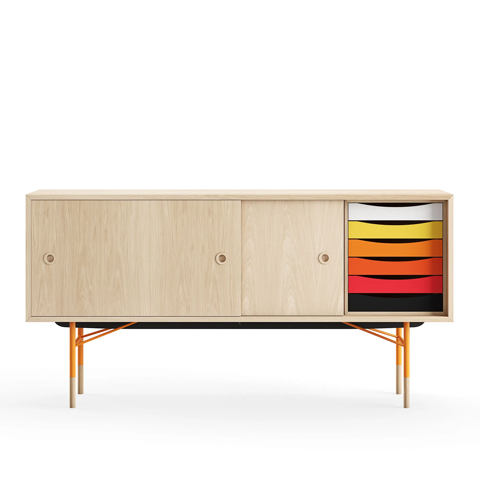 Sideboard Warm med lådor Oak Veneer - 1