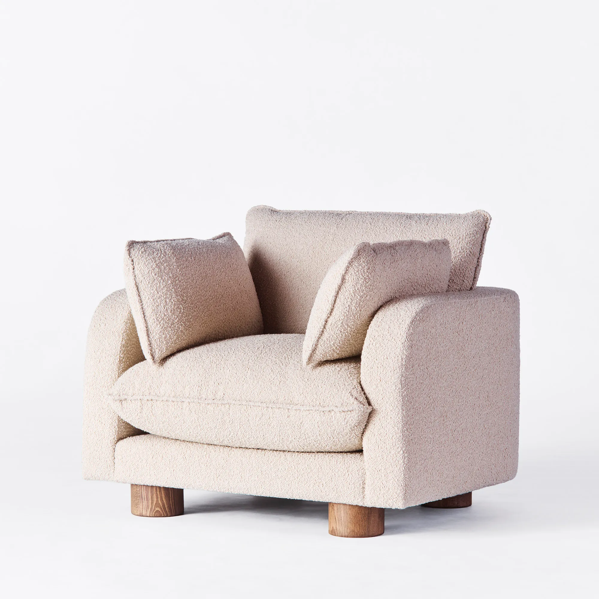Miles Bouclé fåtölj beige - 5