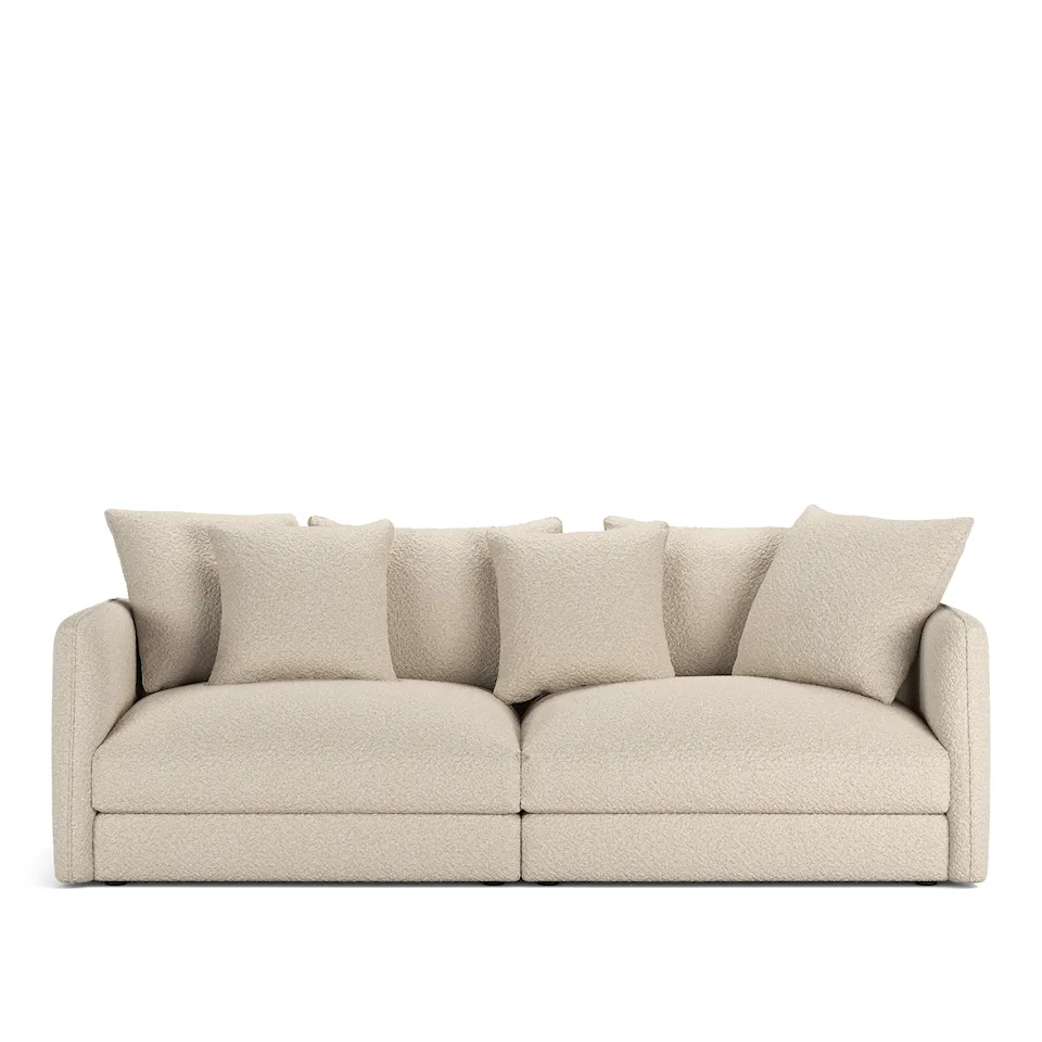 Pavarotti 2,5-Seater Ascot White Fixed Upholstery