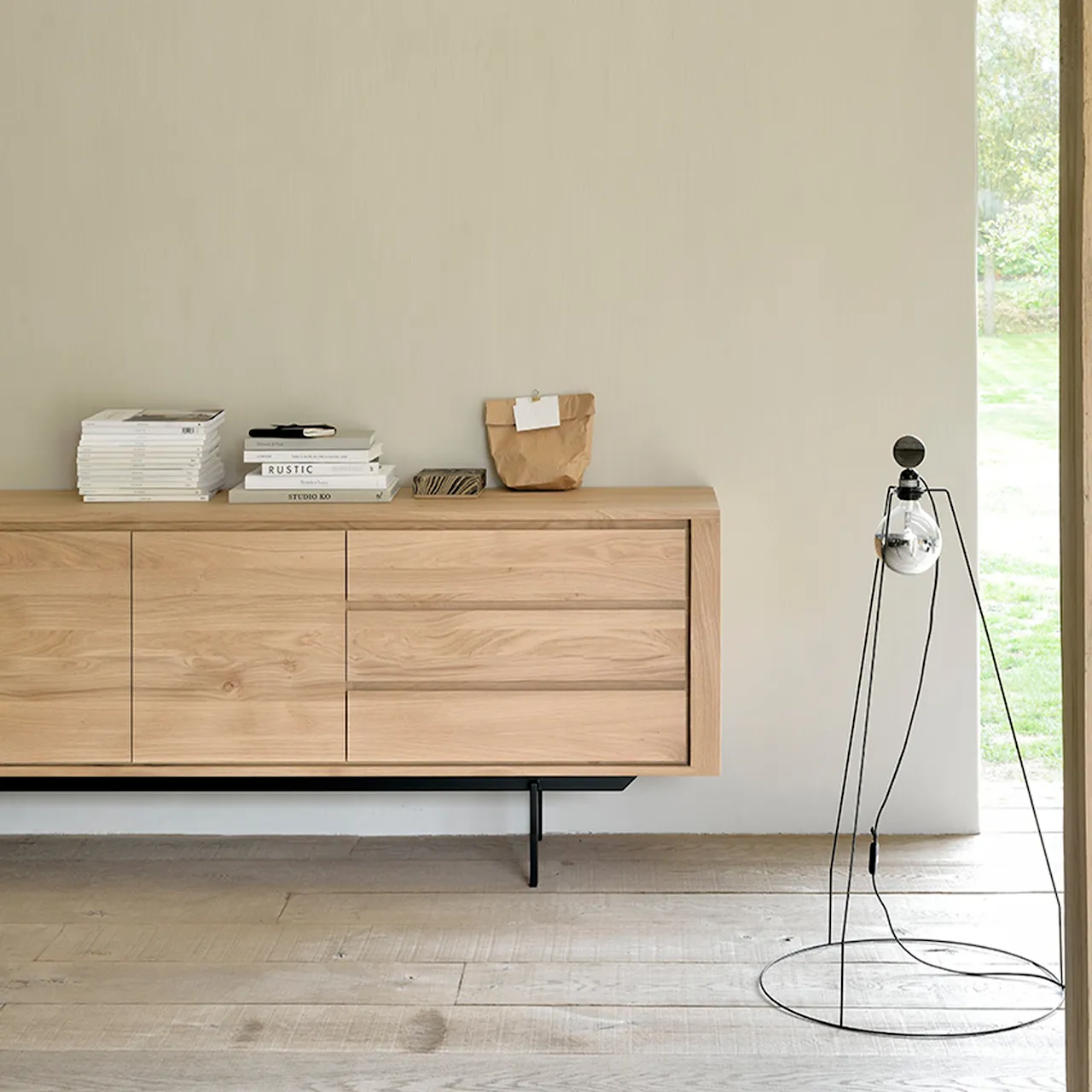 Oak Shadow Sideboard