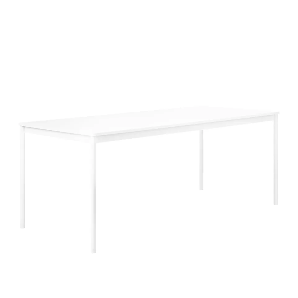 Base Table 250x90 cm - White/White Laminate/Abs