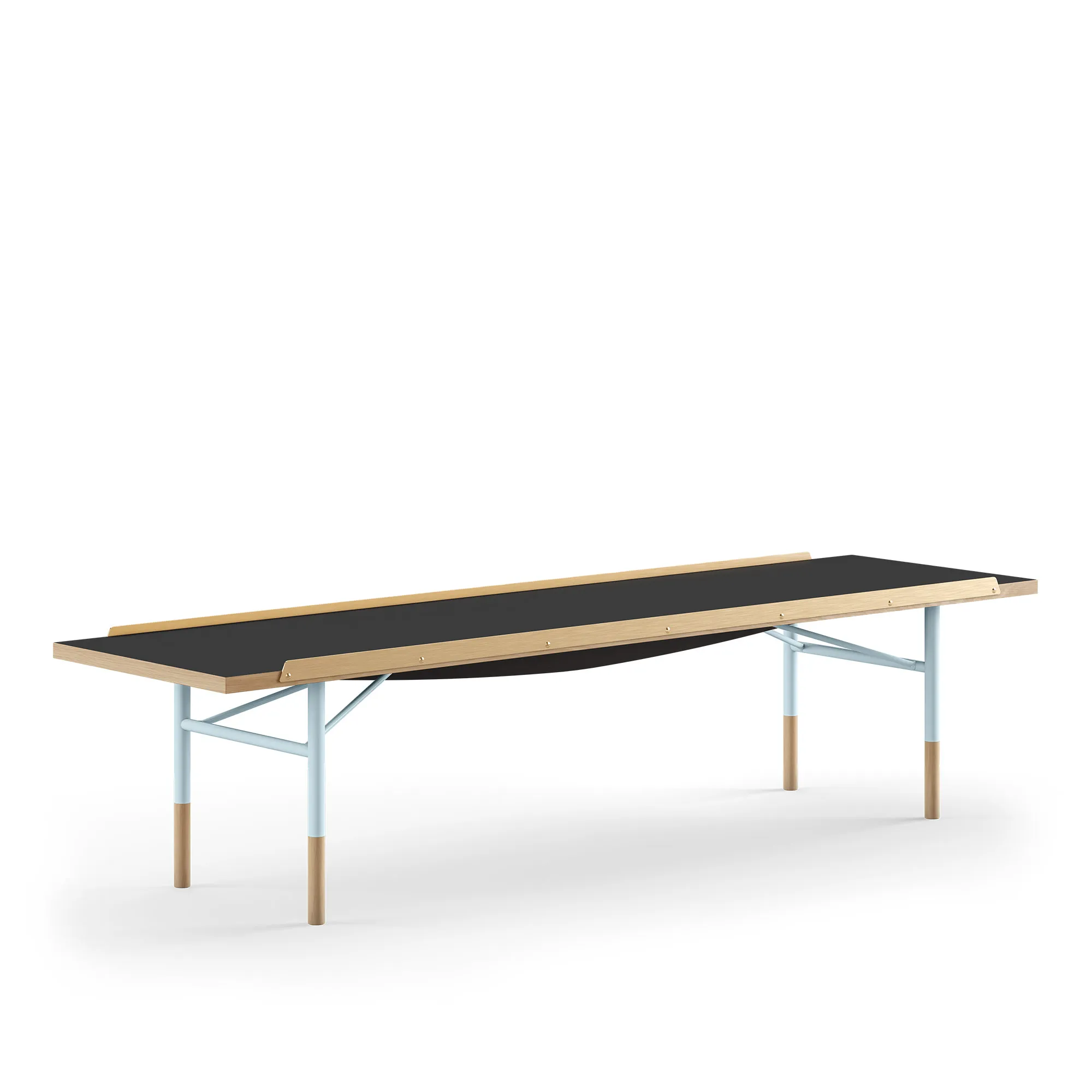 Table Bench bänk Small med mässingskanter - 1