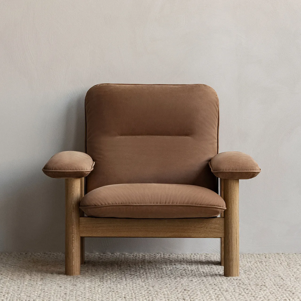 Brasilia Lounge Chair - Natural Oak