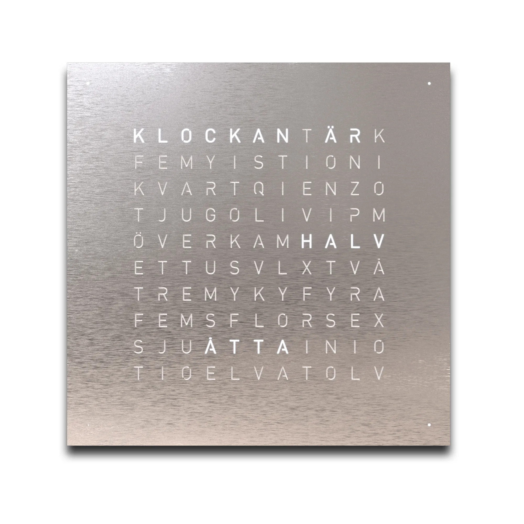 Qlocktwo Earth 45 Creator's Edition – Stainless Steel - 1