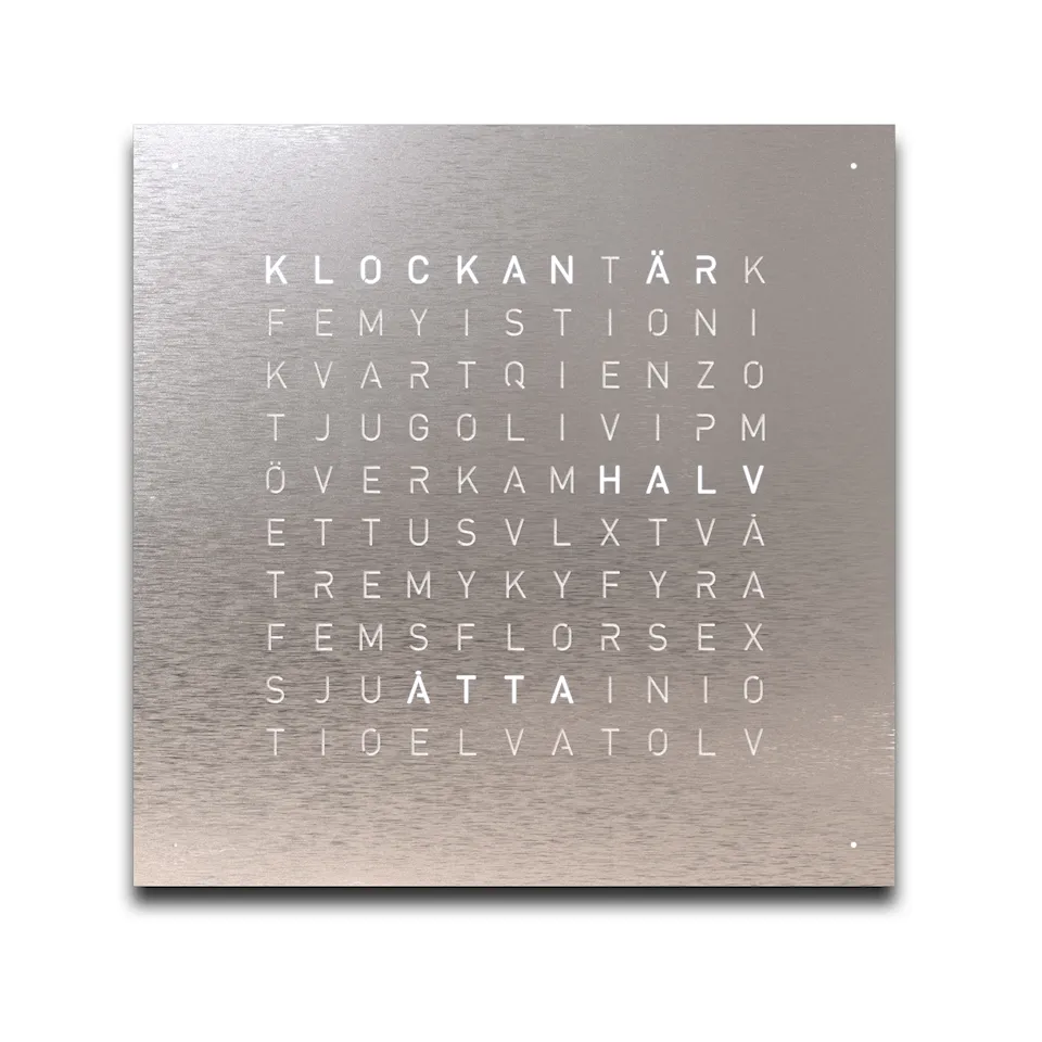 Qlocktwo Earth 45 Creator's Edition – Stainless Steel