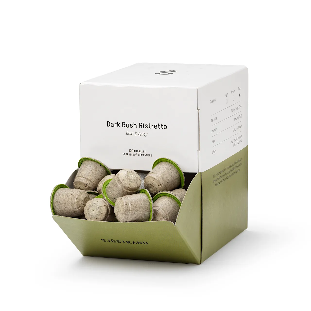 Dark Rush Ristretto kaffekapslar 100-pack