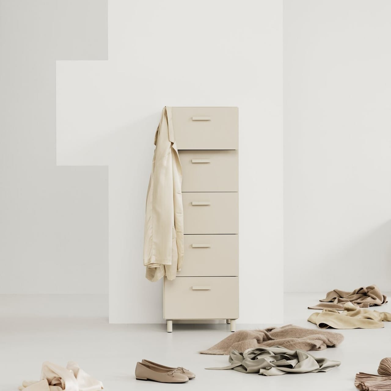 Relief Chest of Drawers Tall Legs