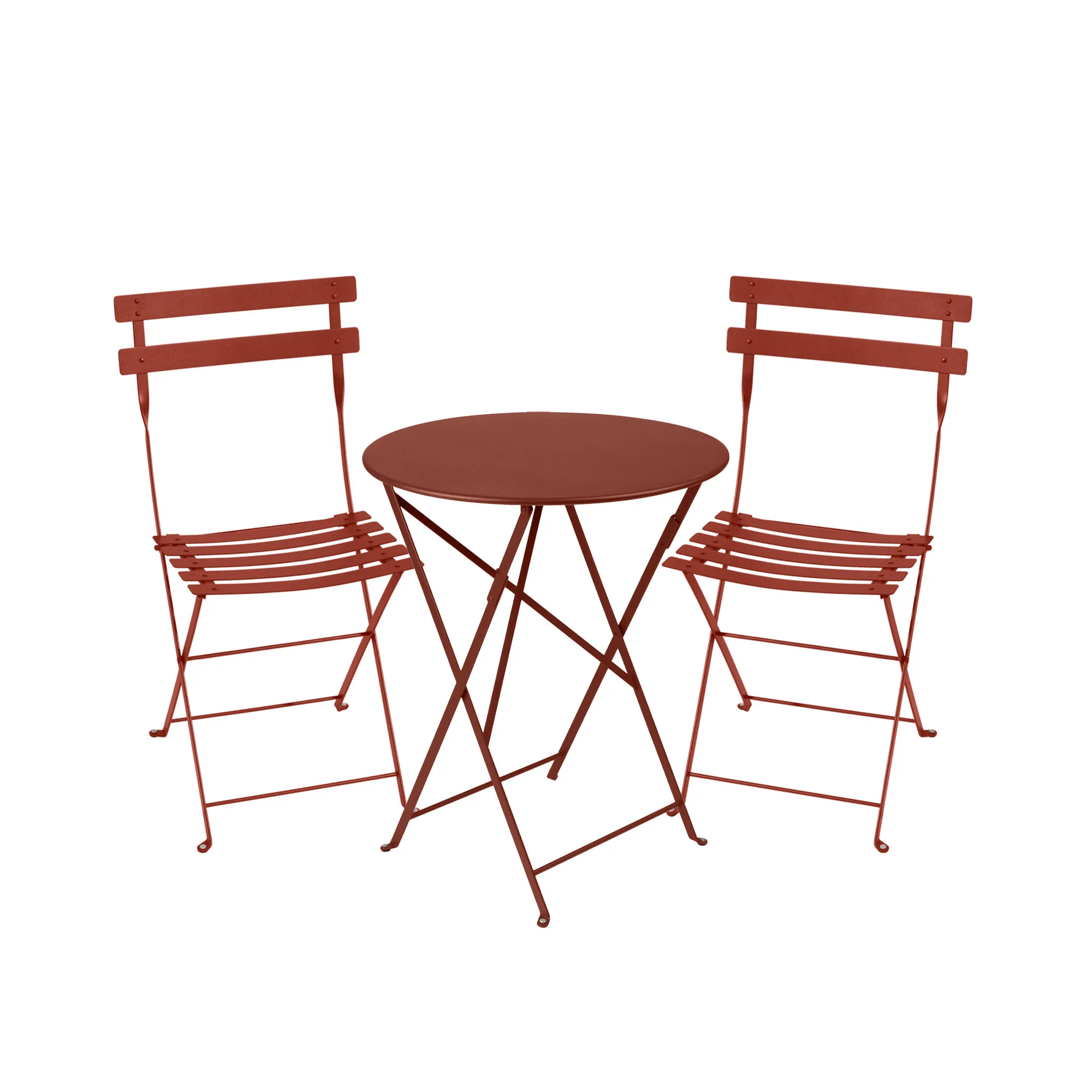 Bistro Matgrupp Bord Ø60 cm & 2 st Metal Chair - 1