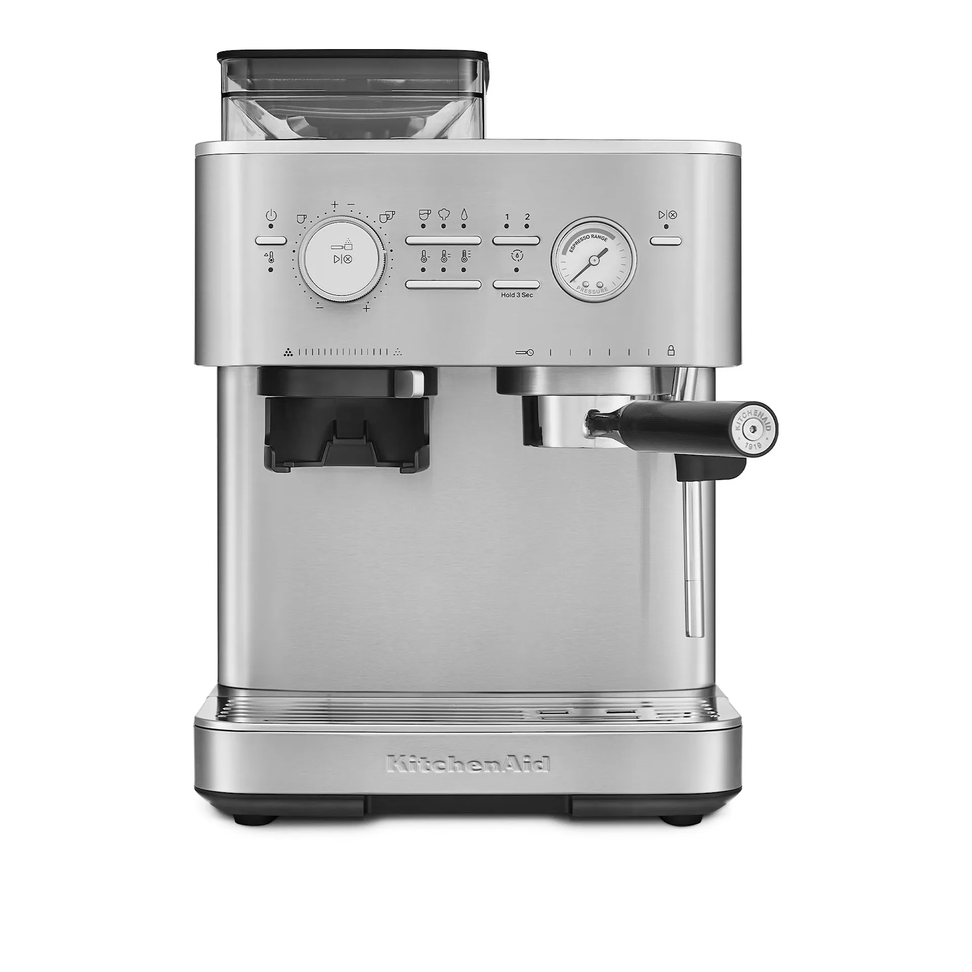 Halvautomatisk espressomaskin med kvarn rostfritt stål 5KES6551ESX - KitchenAid - NO GA