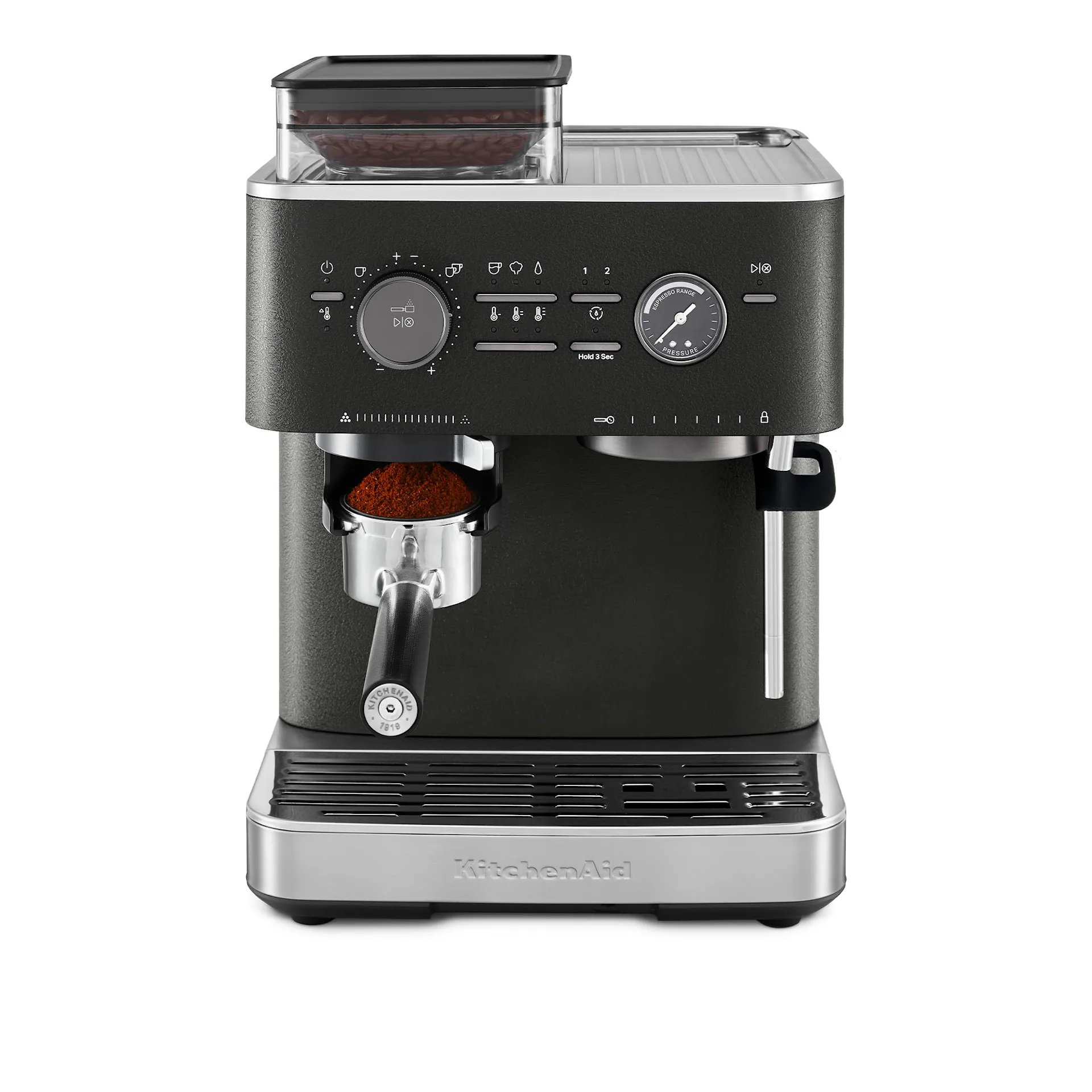 Halvautomatisk espressomaskin med kvarn cast iron black 5KES6551EBK - KitchenAid - NO GA