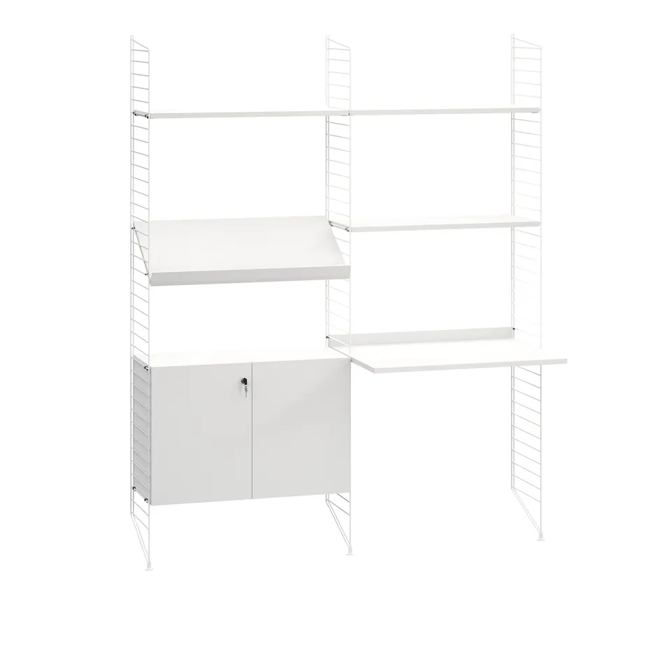 Kontor hyllsystem I vit/vit