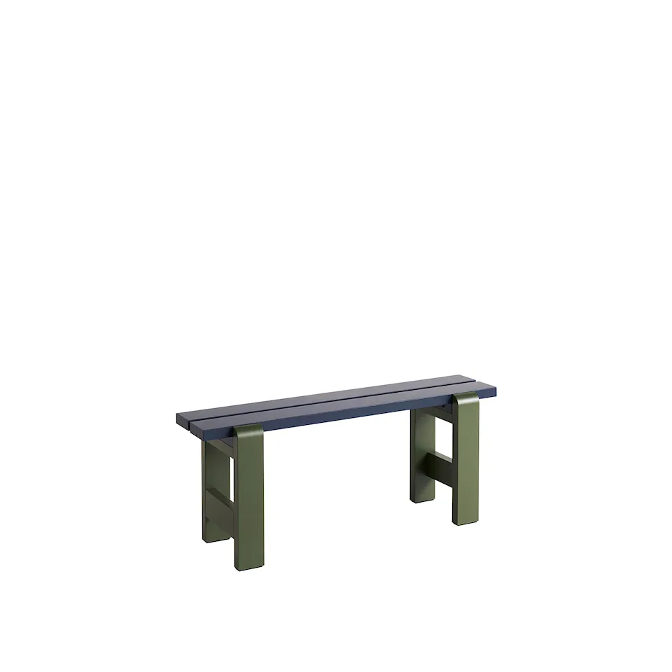 Weekday Bench Duo / Steel Blue Benchtop / Olive Frame