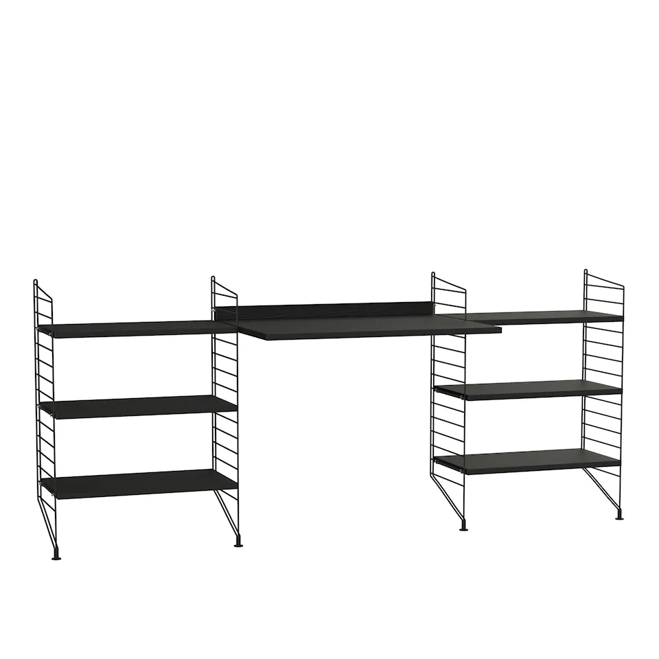 Kontor hyllsystem D svart/svart