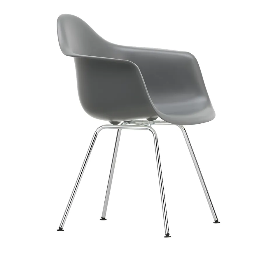 Eames Plastic Armchair DAX - 56 Granite Grey - Chrome Base