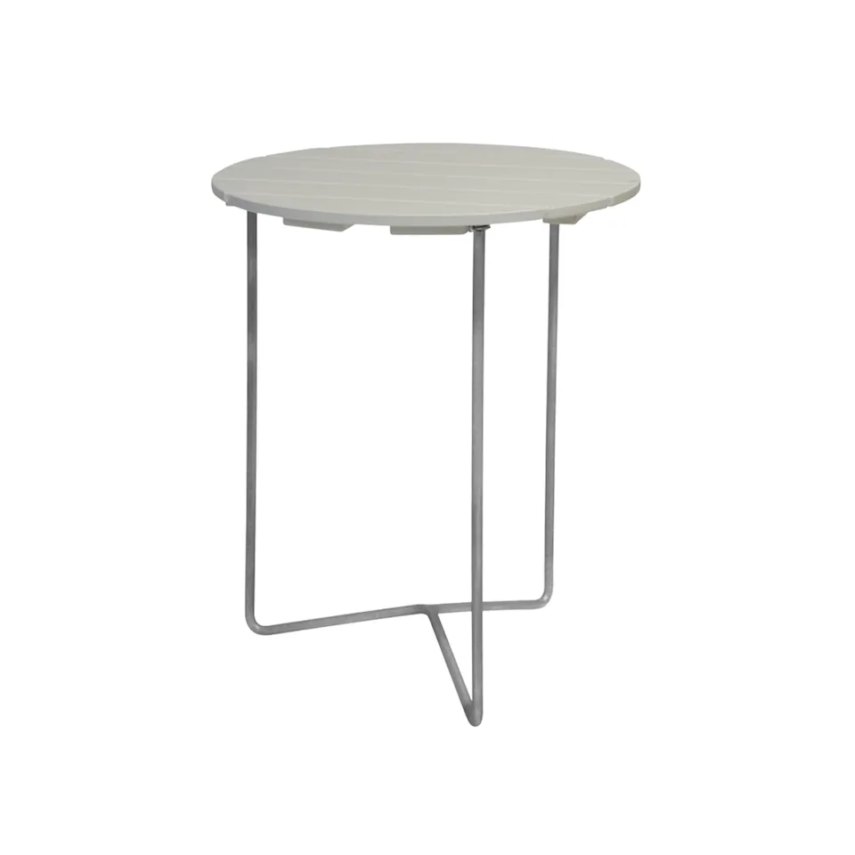 Table 6B Ø 60 cm Vitlackad Ek Varmförzinkat Stativ