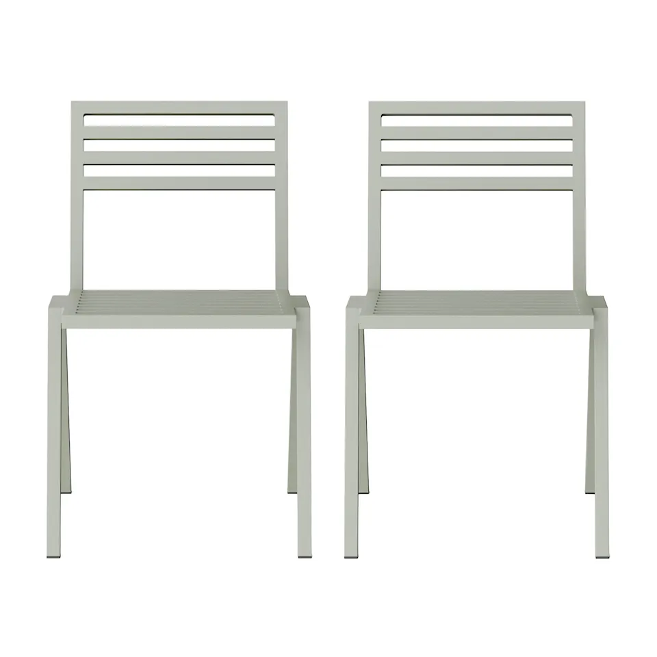 19 Outdoors - Stacking Chair Set of 2, Grey