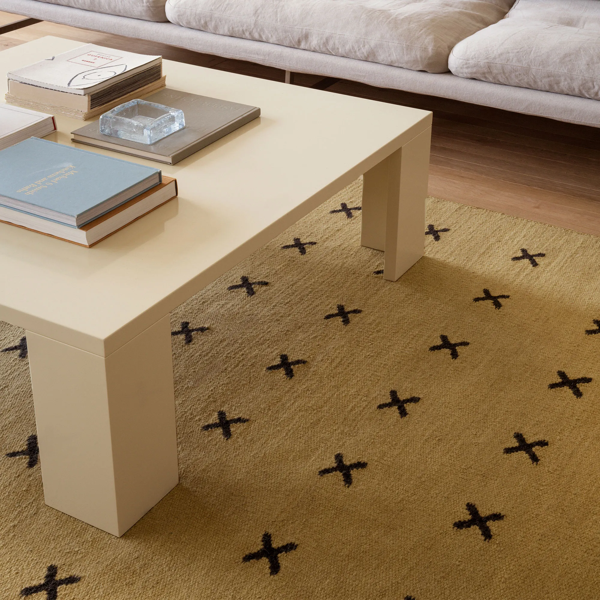Cross Mustard/Dark Brown ullmatta