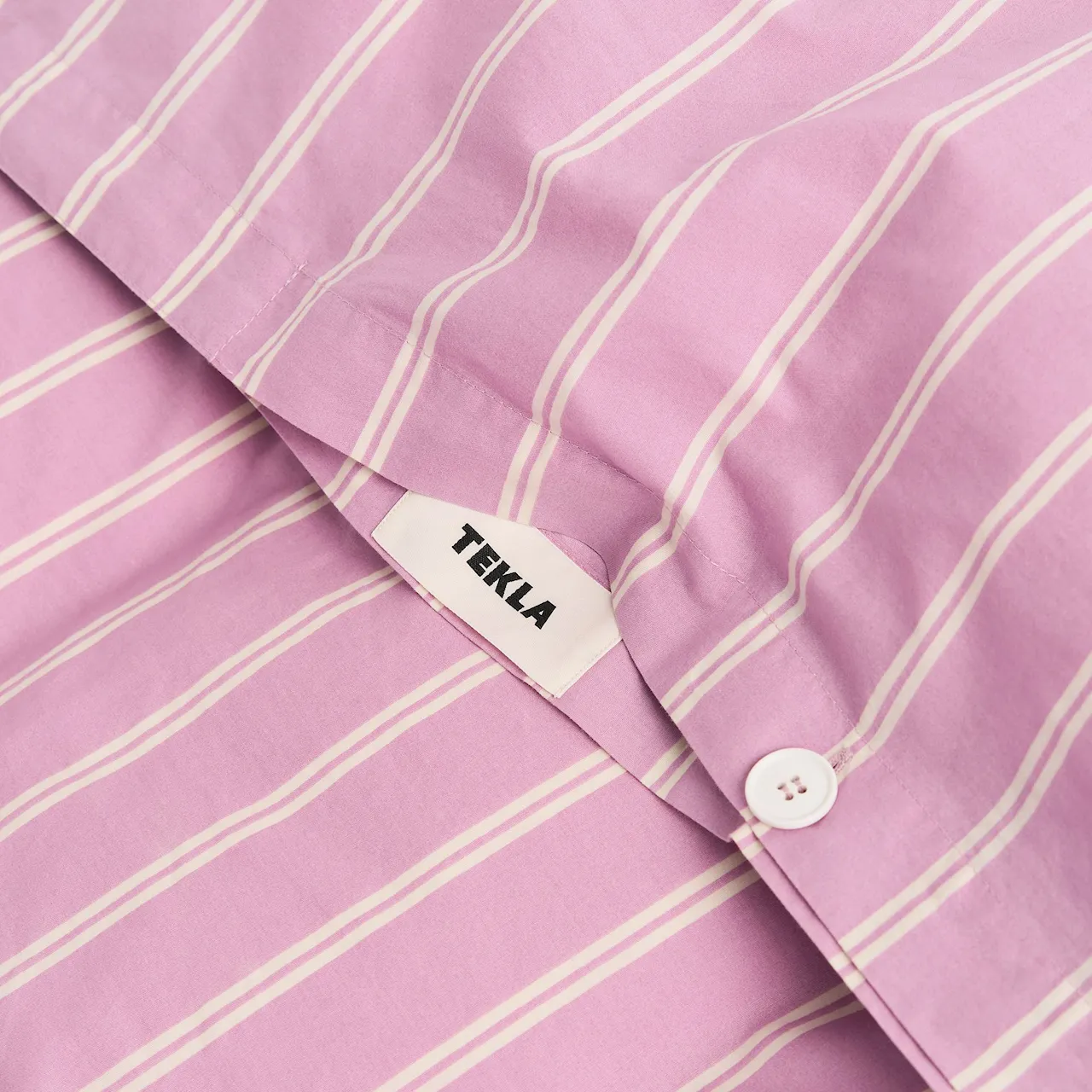 Percale Mallow Pink Stripes påslakan