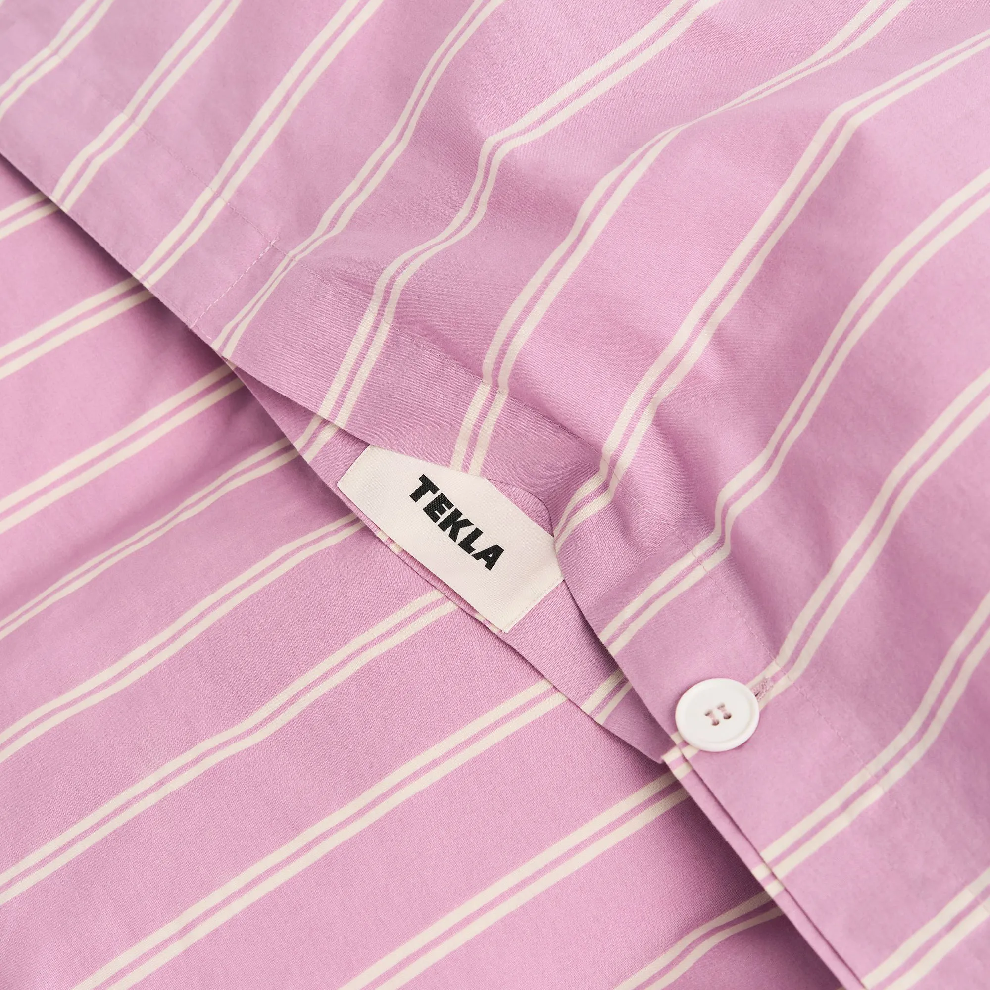 Percale Mallow Pink Stripes påslakan - 2