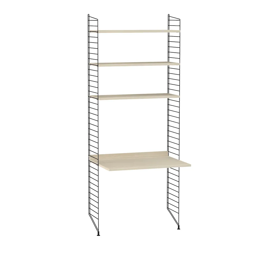 Kontor hyllsystem A ask/svart
