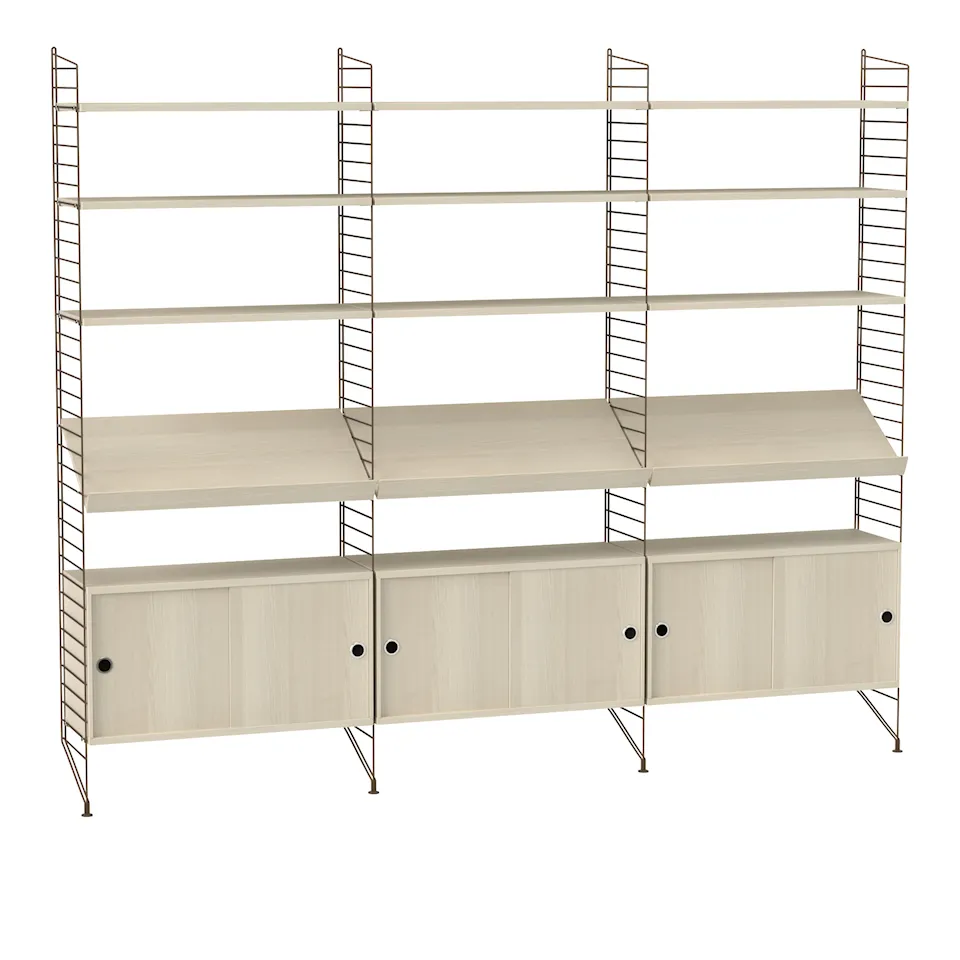 Vardagsrum hyllsystem G ask/brun