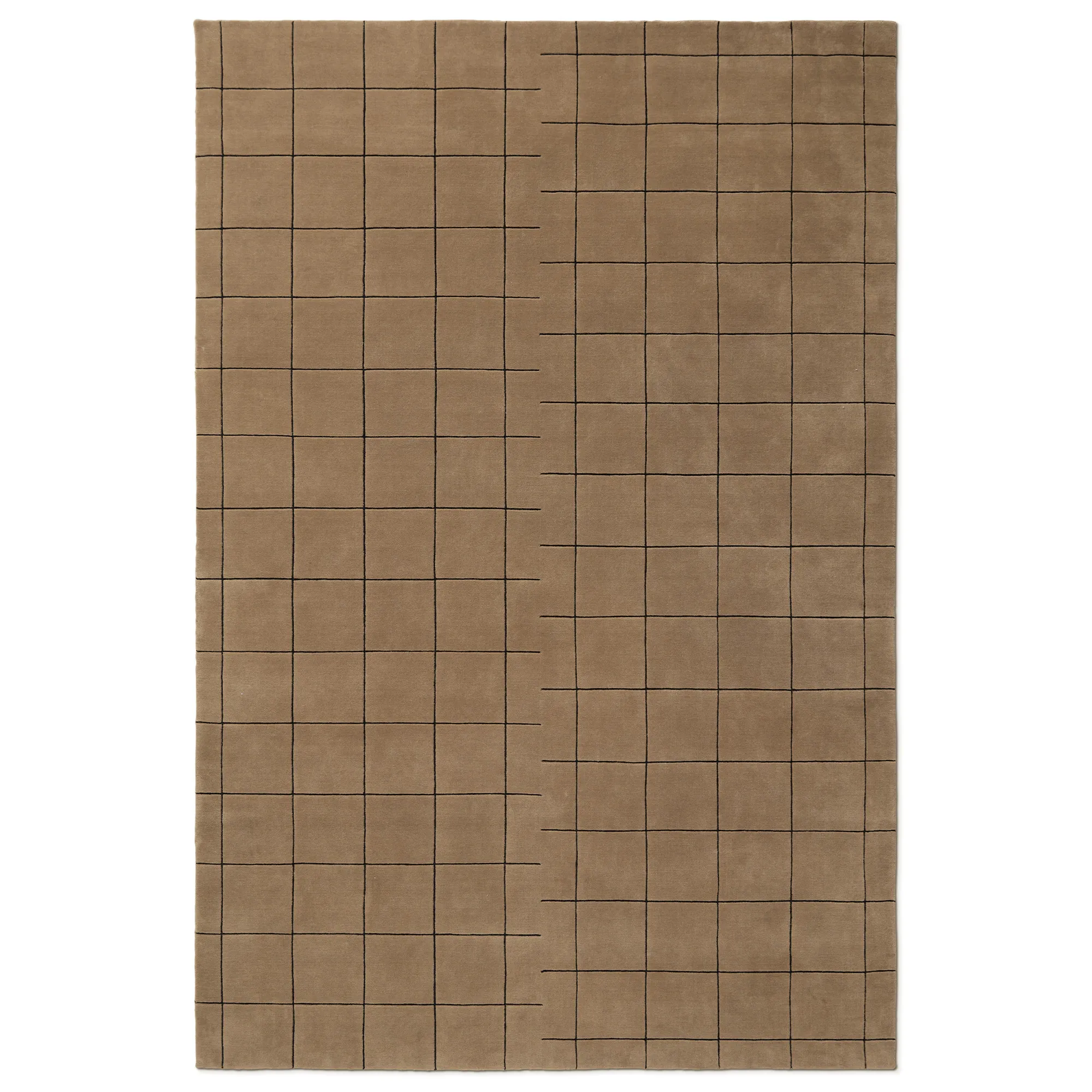 Grid Chestnut/Black ullmatta - 1