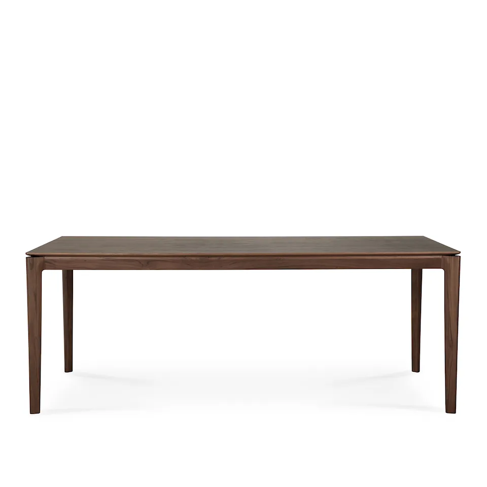 Bok Dining Table - Varnished Teak - Brown - Rectangular, 200 x 95 cm