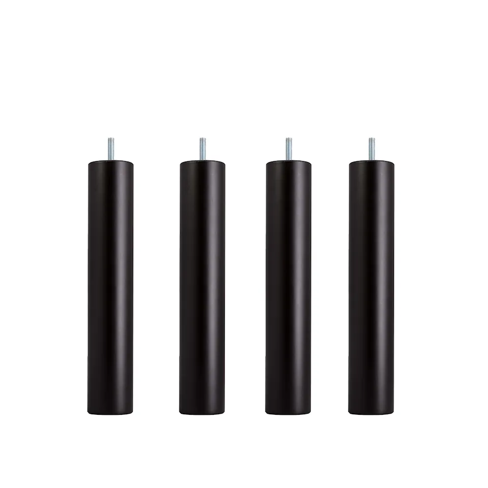 Dux SC sängben rund svart 4-pack