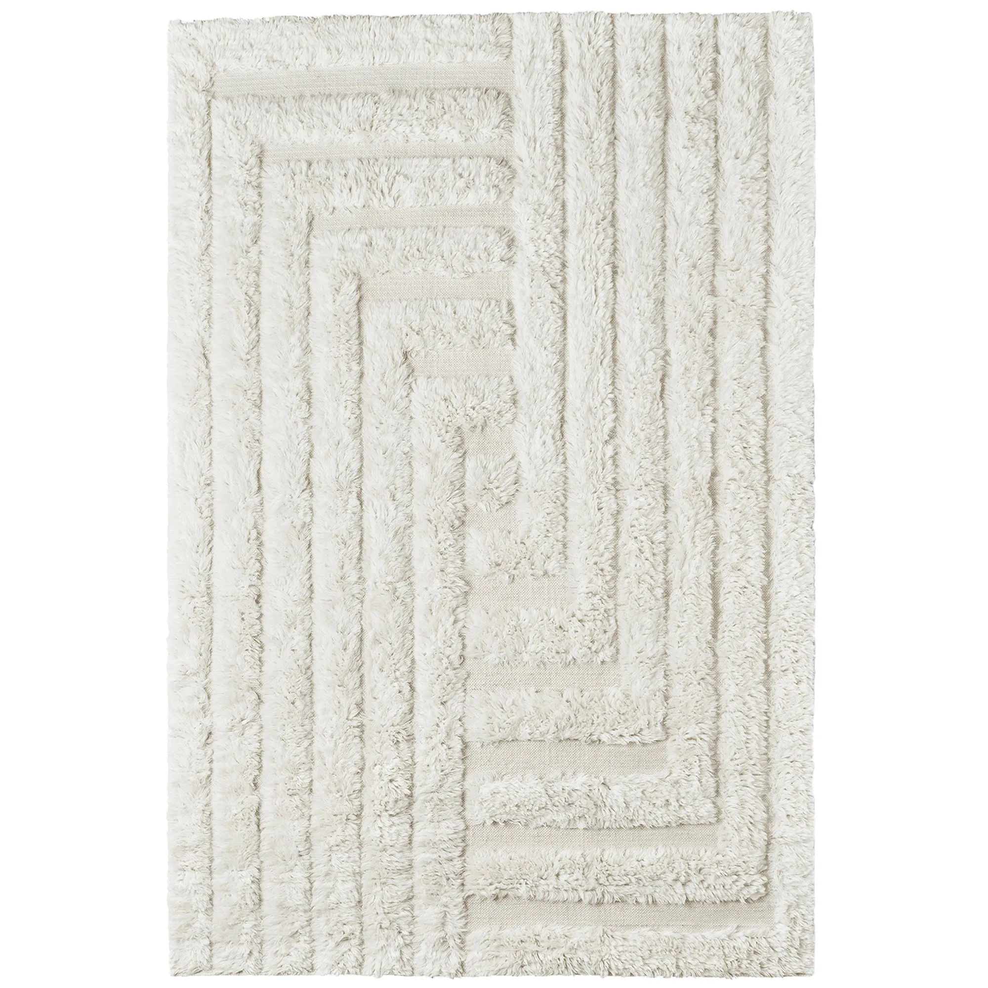 Shaggy Labyrinth White ullmatta - 1
