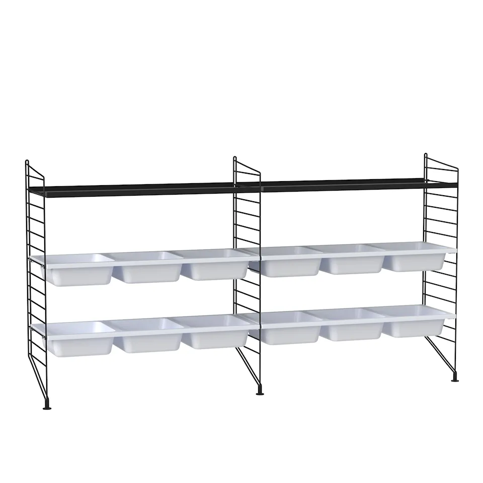 Barnrum hyllsystem F svart/svart
