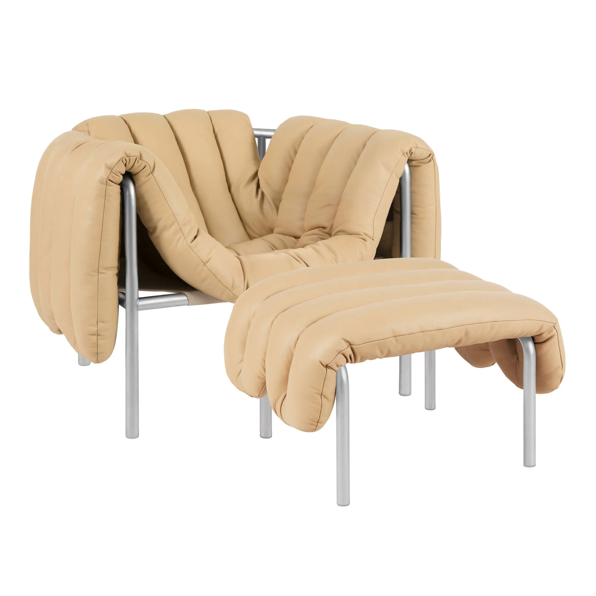 Puffy Lounge Chair + Ottoman - 1