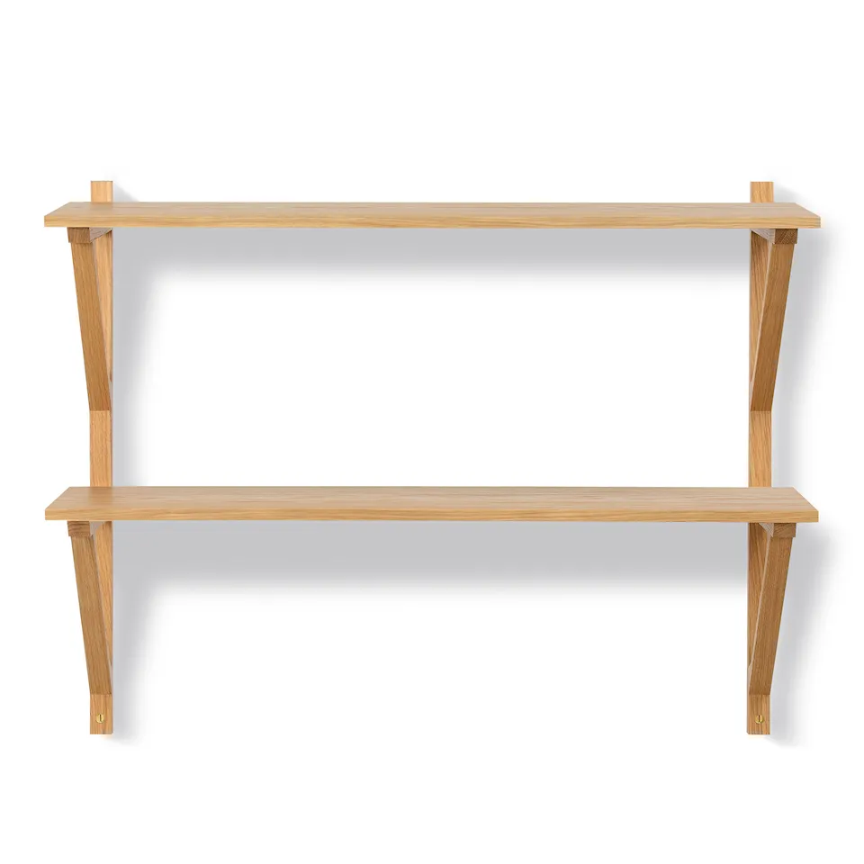 BM29 vägghylla 78 cm 2 hyllplan