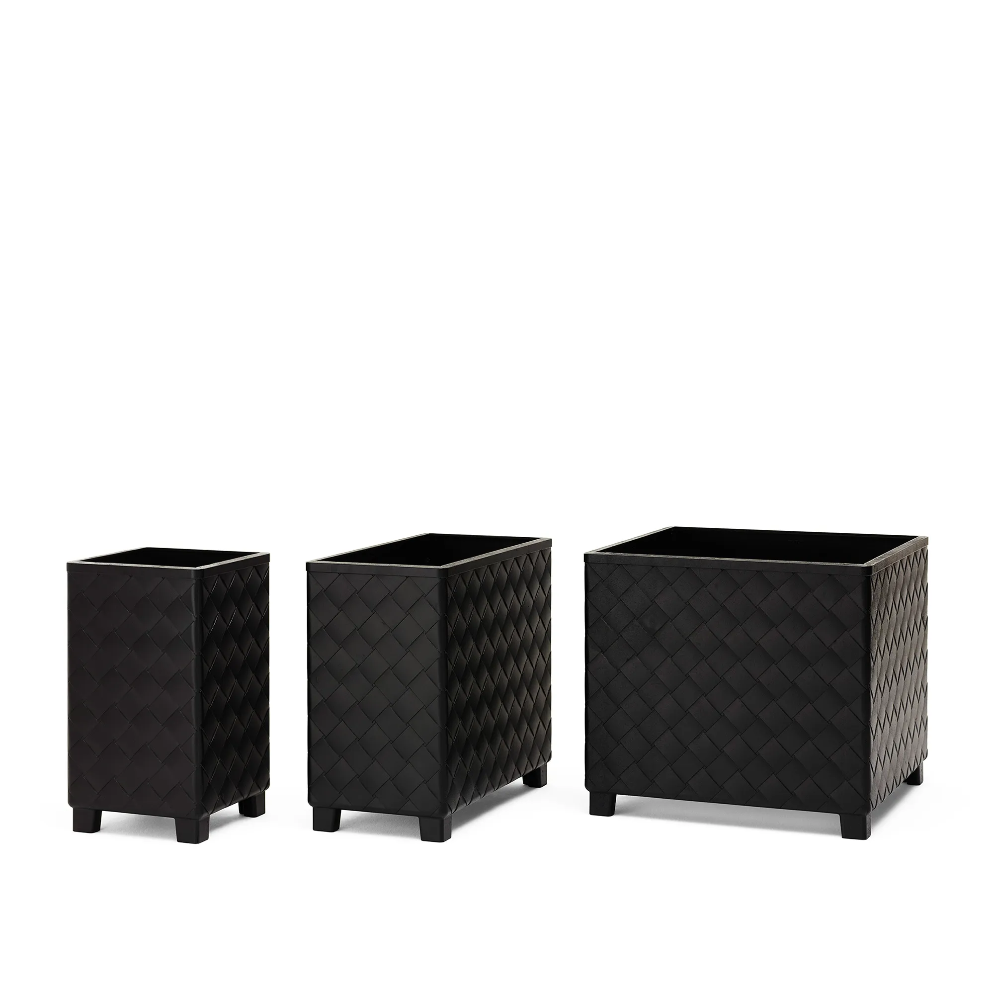 Näver Svartlackerad Aluminium Växtkärl - 2