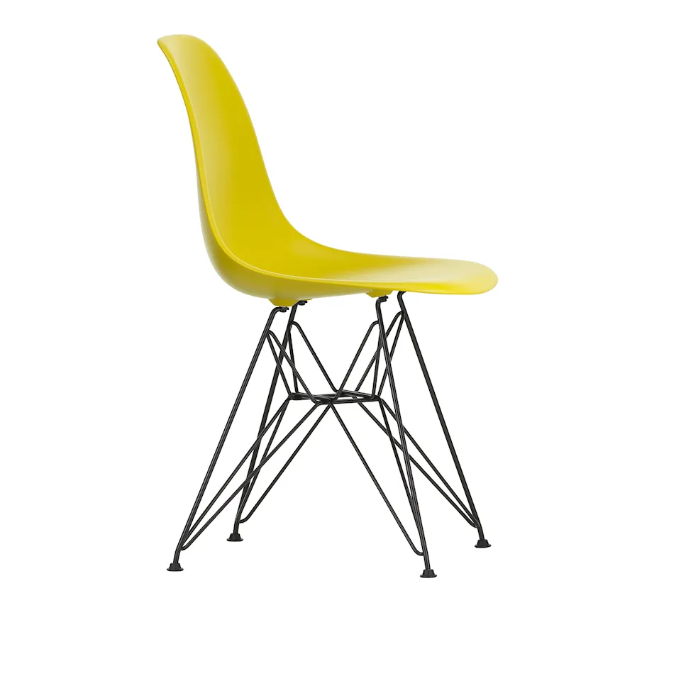 Eames Plastic Chair DSR 34 Mustard Basic Dark Base