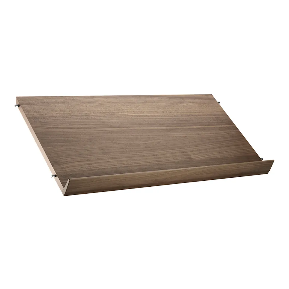 Tidskriftshylla trä 78 cm valnöt
