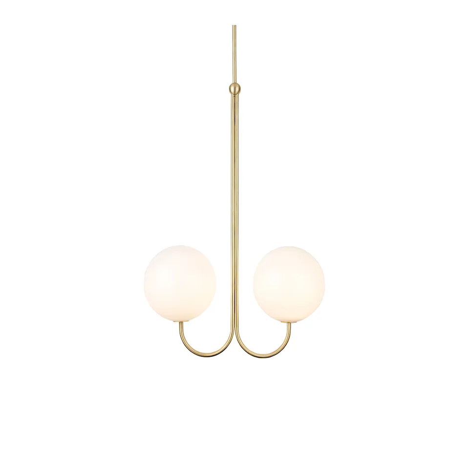 Double Angle Pendant Satin Brass