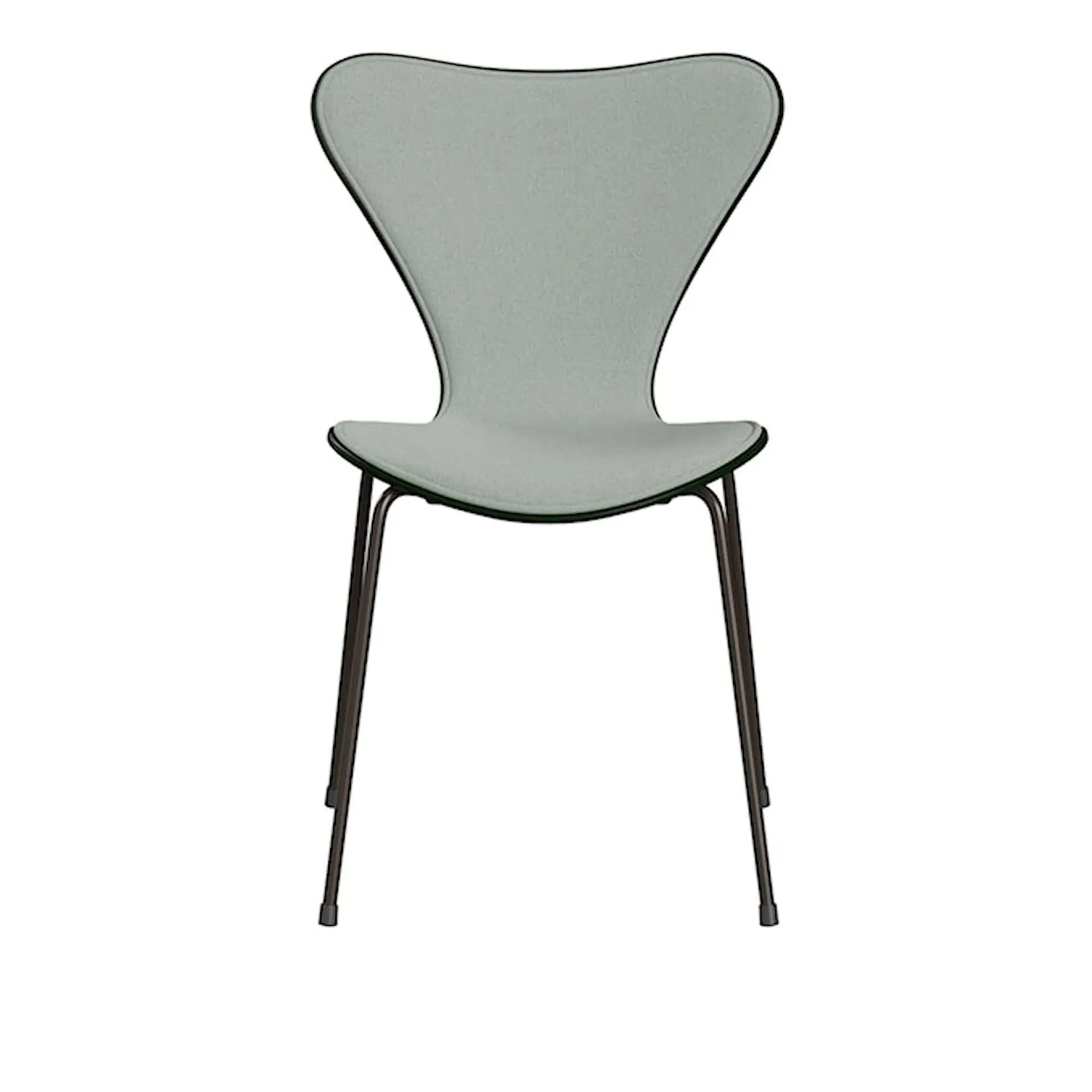 Sjuan 3107 stol helklädd tyg stålstativ brun brons - Fritz Hansen - Arne Jacobsen - NO GA