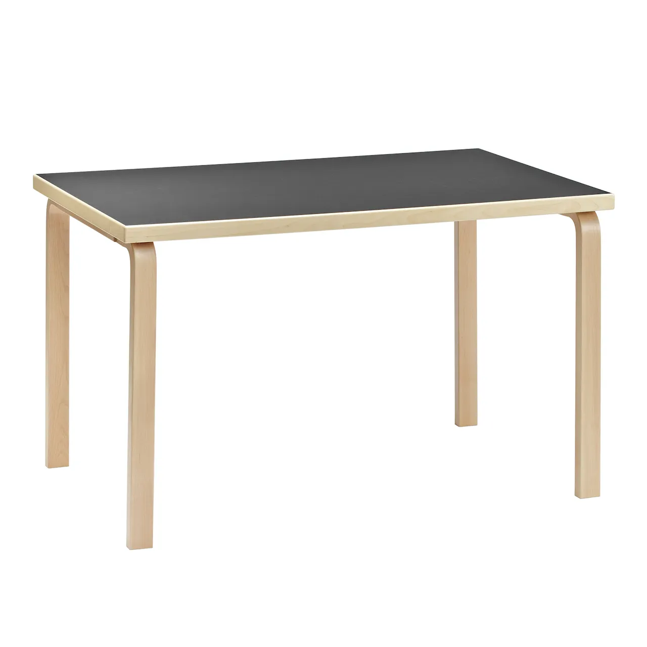 Aalto Bord 81B, Vit laminat, Klarlackad