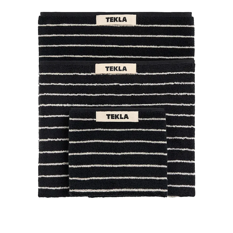 Terry Black Stripes handduk