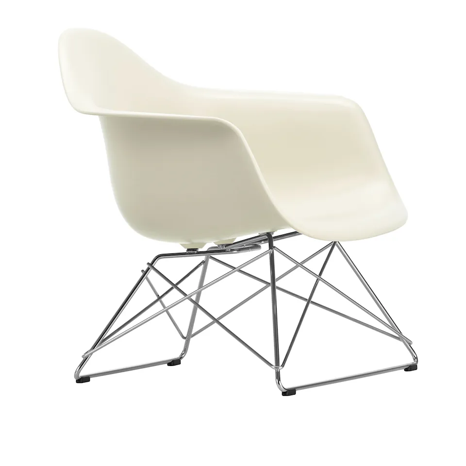 Eames Plastic Armchair LAR - 11 Pebble - Chrome Base
