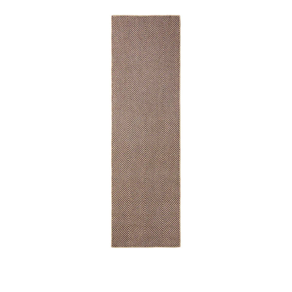 Jute Herringbone Natural/Brown runner