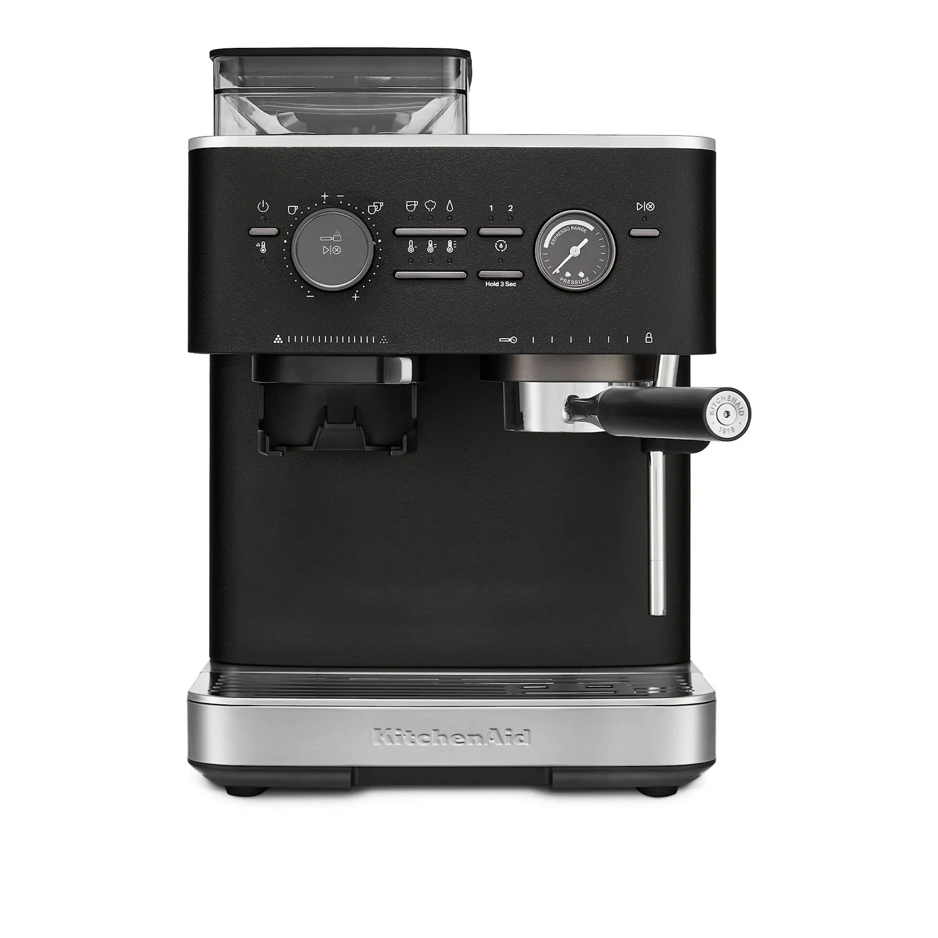 Halvautomatisk espressomaskin med kvarn cast iron black 5KES6551EBK - KitchenAid - NO GA