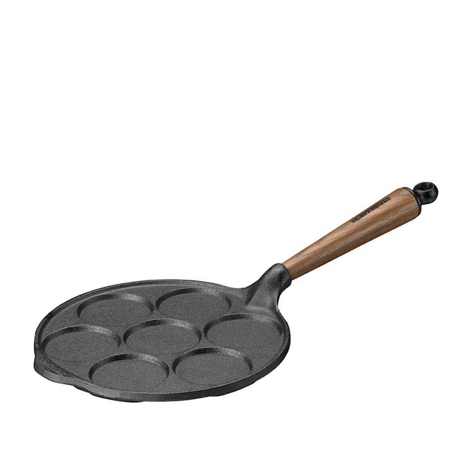 Plättpanna 23 cm valnötshandtag