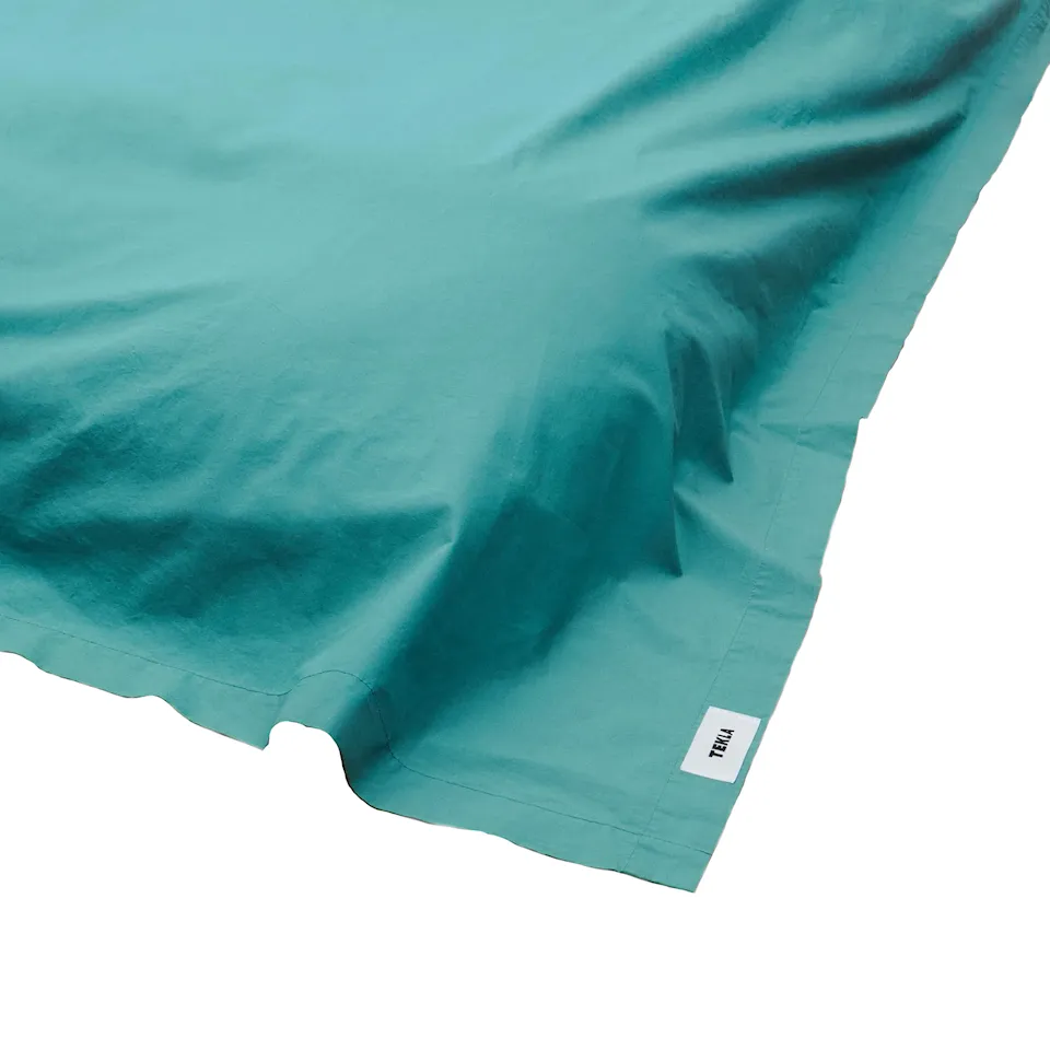 Percale flat sheet 180x260cm vintage green