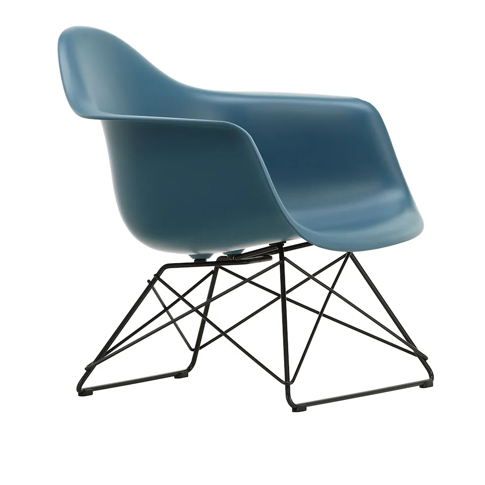 Eames Plastic Armchair LAR - 83 Sea Blue - Basic Dark Base