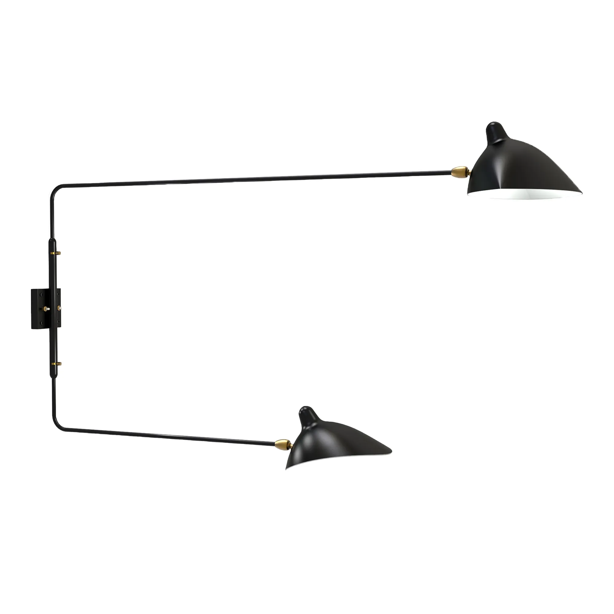 Two Swivel Straight Arms läslampa - 1