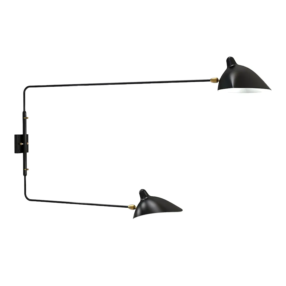 Two Swivel Straight Arms läslampa