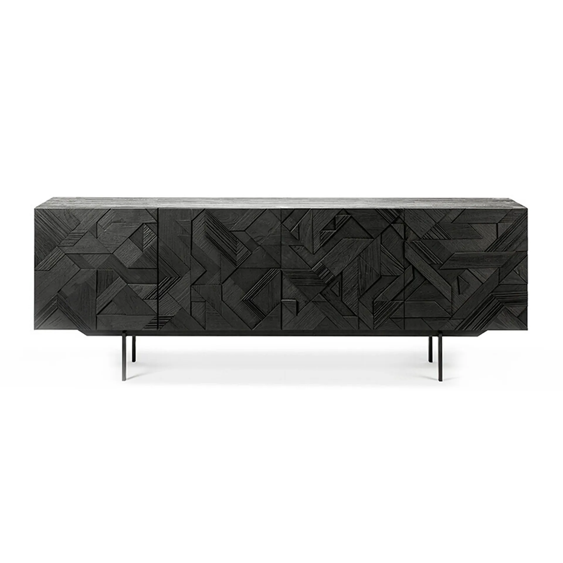 Teak Graphic Black Sideboard - Ethnicraft - NO GA