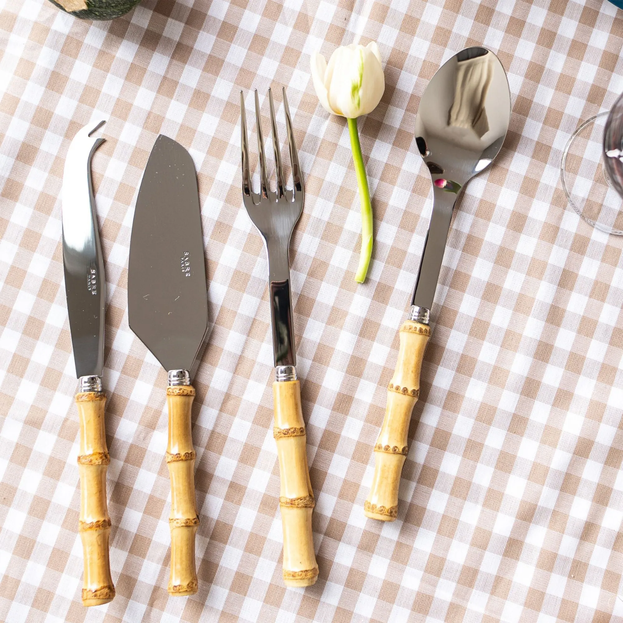 Panda Light Bamboo serveringsbestick 4-pack - 2