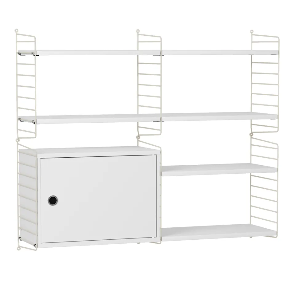 Vardagsrum hyllsystem R vit/beige